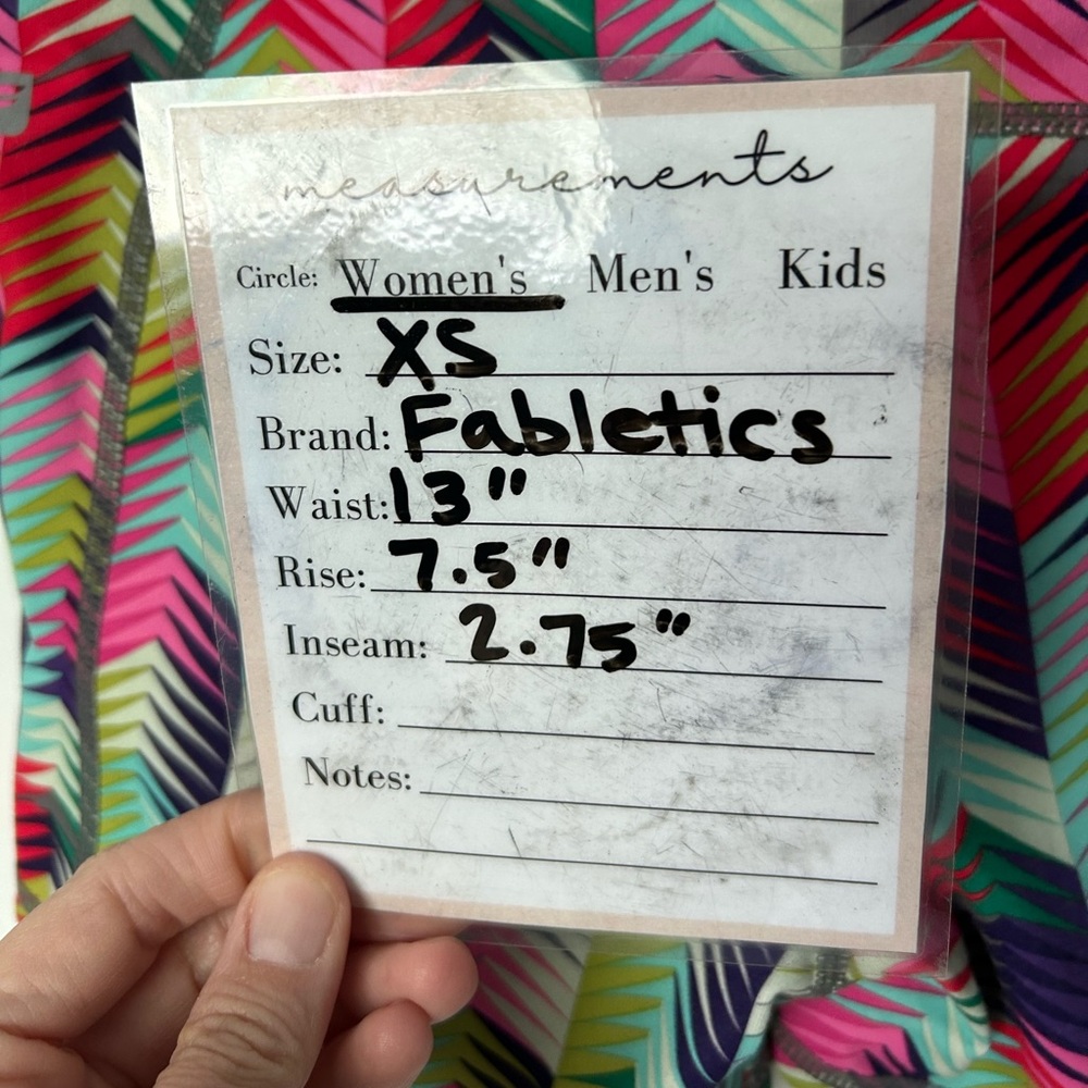 Fabletics Patterned Bike Shorts Size XS - Picture 8 of 8
